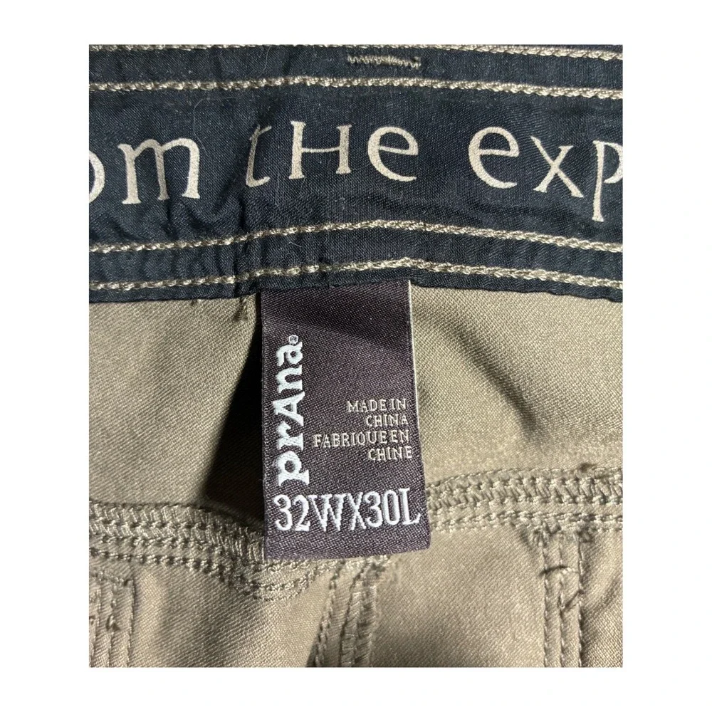 Prana Zion Mens Hiking Pants Brown Stretch Cargo Straight Leg 32x30 Gorp Core